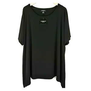 Liz Claiborne NWT Black Short Sleeve Top 4X